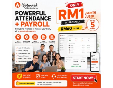 RM1 Attendance System for SMEs - Free for NGO & Education